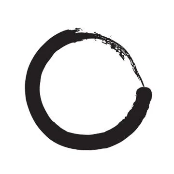 Circle shape vector black grunge background Stock Illustration