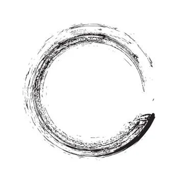 Circle shape vector black grunge background Stock Illustration