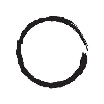 Circle shape vector black grunge background Stock Illustration