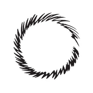 Circle shape vector black grunge background Stock Illustration