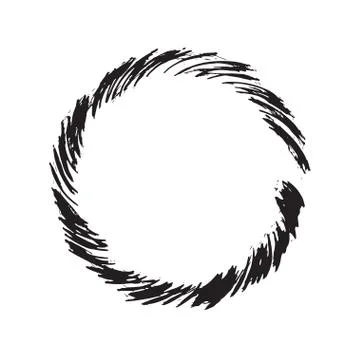 Circle shape vector black grunge background Stock Illustration