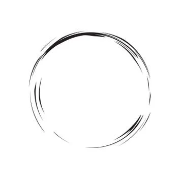 Circle shape vector black grunge background Stock Illustration