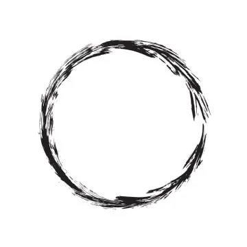 Circle shape vector black grunge background Stock Illustration