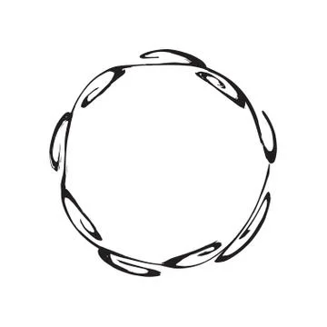 Circle shape vector black grunge background Stock Illustration