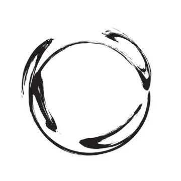 Circle shape vector black grunge background Stock Illustration