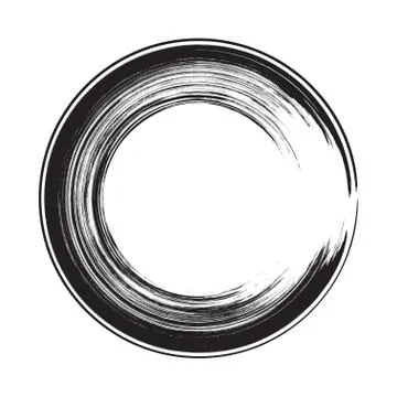 Circle shape vector black grunge background Stock Illustration