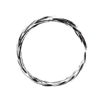 Circle shape vector black grunge background Stock Illustration