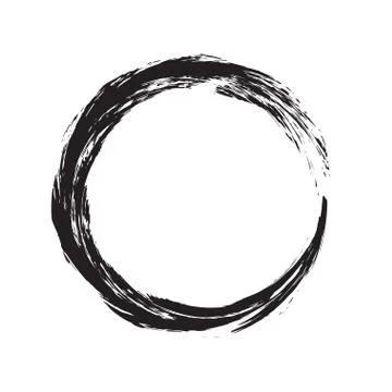 Circle shape vector black grunge background Stock Illustration