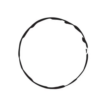 Circle shape vector black grunge background Stock Illustration