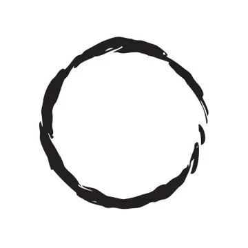 Circle shape vector black grunge background Stock Illustration