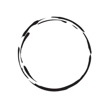 Circle shape vector black grunge background Stock Illustration