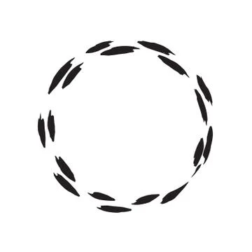Circle shape vector black grunge background Stock Illustration