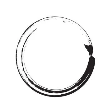 Circle shape vector black grunge background Stock Illustration
