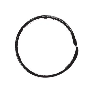 Circle shape vector black grunge background Stock Illustration