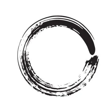 Circle shape vector black grunge background Stock Illustration