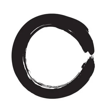 Circle shape vector black grunge background Stock Illustration