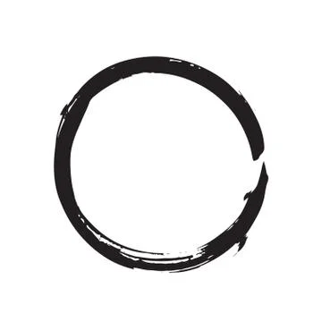 Circle shape vector black grunge background Stock Illustration