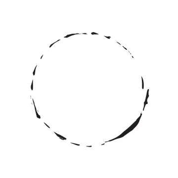 Circle shape vector black grunge background Stock Illustration