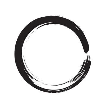 Circle shape vector black grunge background Stock Illustration