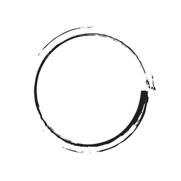 Circle shape vector black grunge background Stock Illustration