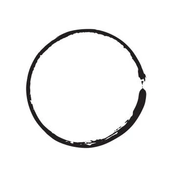 Circle shape vector black grunge background Stock Illustration