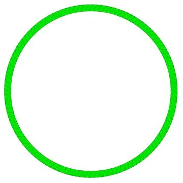 Circle shape, Vector  frame from green rope for your element design Stock Illustration