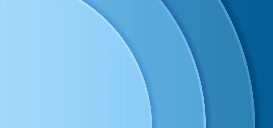 Circle shape wave overlap layer design blue color style with space for conten Stock Illustration