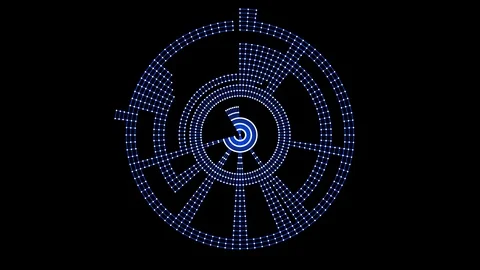 Circle shaped animation in black space background Stock-Footage 86816898
