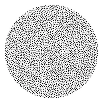 Circle shaped background of black dots Stock Illustration