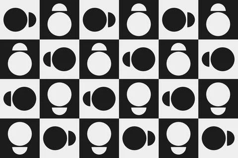 Circle Shapes and Designs Grey Colors Geometric Pattern Geometric Background Illustrazione stock