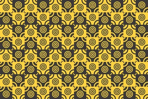 Circle Shapes and Designs Yellow Colors Geometric Pattern Geometric Background Иллюстрация