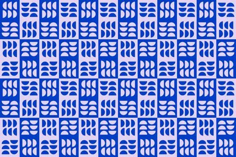 Circle Shapes Blue Geometric Pattern Background Illustrazione stock