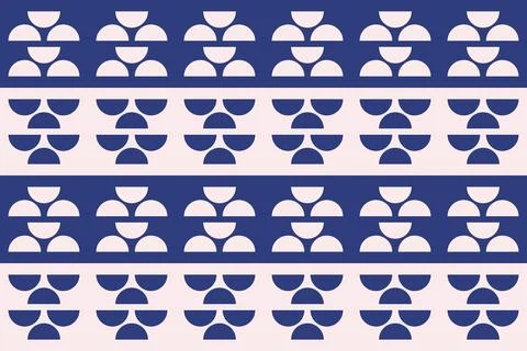 Circle Shapes Blue Geometric Pattern Background Stock Illustration