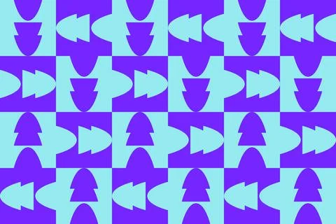 Circle Shapes Blue Geometric Pattern Background 库存插图