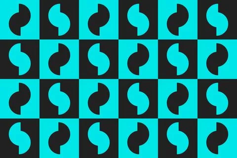 Circle Shapes Blue Geometric Pattern Background イラスト素材