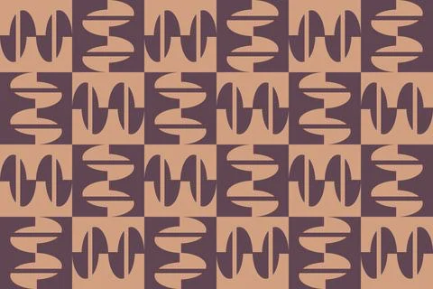 Circle Shapes Brown Geometric Pattern Background 스톡 일러스트