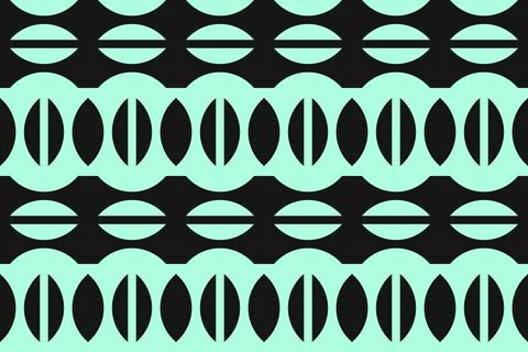 Circle Shapes Green Geometric Pattern Background Illustrazione stock