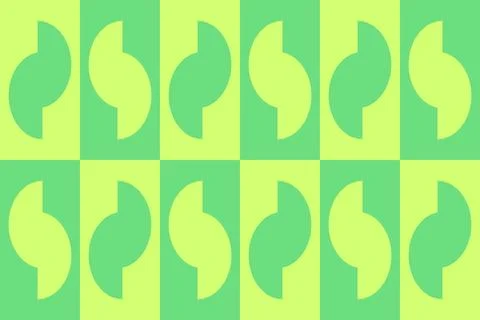 Circle Shapes Green Geometric Pattern Background 库存插图