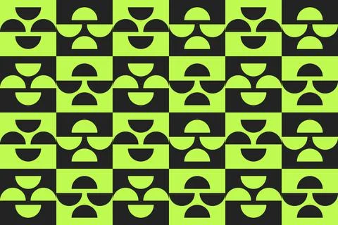 Circle Shapes Green Geometric Pattern Background 스톡 일러스트