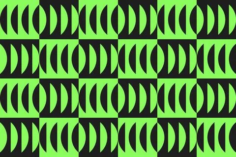 Circle Shapes Green Geometric Pattern Background 库存插图