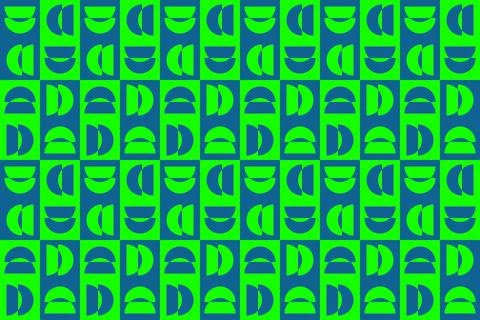 Circle Shapes Green Geometric Pattern Background イラスト素材