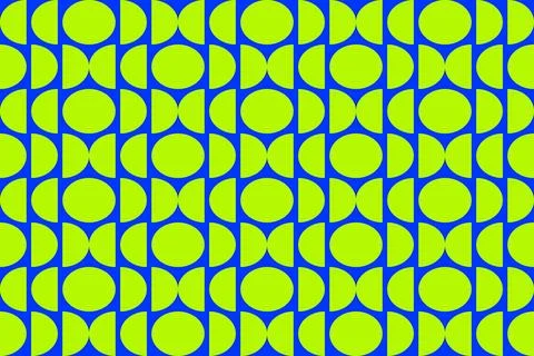 Circle Shapes Green Geometric Pattern Background 스톡 일러스트