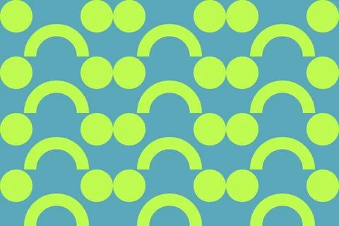 Circle Shapes Green Geometric Pattern Background 库存插图