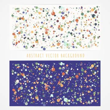 Circle shapes horizontal layout template. Abstract color dots vector Illustrazione stock