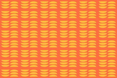 Circle Shapes Orange Geometric Pattern Background Illustrazione stock