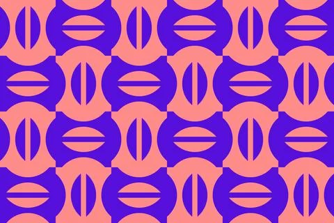 Circle Shapes Orange Geometric Pattern Background 库存插图