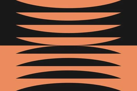 Circle Shapes Orange Geometric Pattern Background Stockillustratie