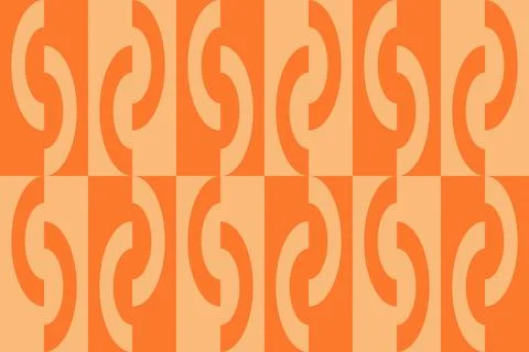 Circle Shapes Orange Geometric Pattern Background Illustrazione stock