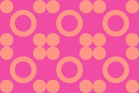 Circle Shapes Orange Geometric Pattern Background 스톡 일러스트