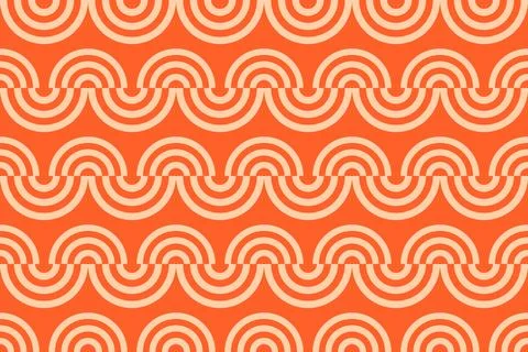 Circle Shapes Orange Geometric Pattern Background 库存插图